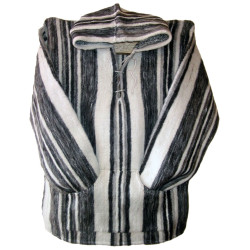 Striped Jumper with Hood - Pure Wool
