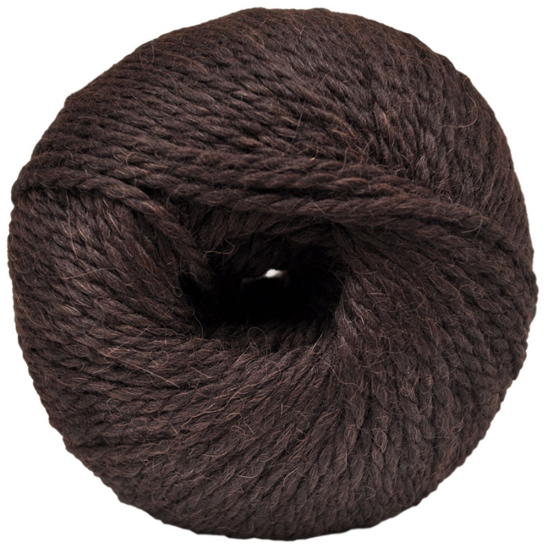 Alpaca and Sheep Wool - Brown - 100 gr.