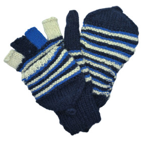 Mitten-Gloves - Hand-knitted - Size S
