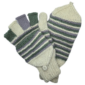 Mitten-Gloves - Hand-knitted - Size L