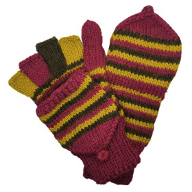 Mitten-Gloves - Hand-knitted - Size S