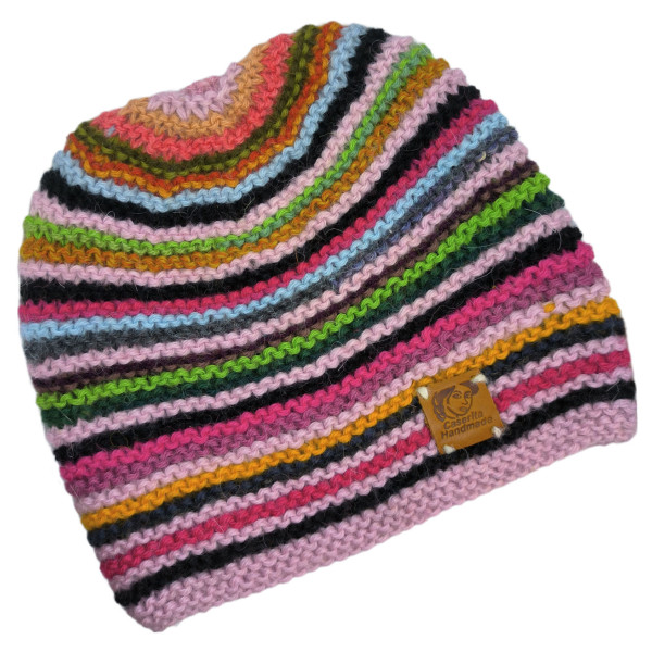 Hand knitted rainbow hat Standard size
