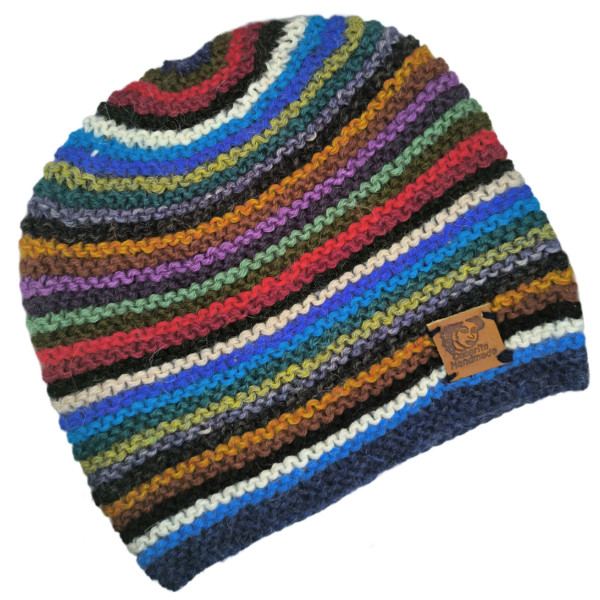 Hand knitted rainbow hat Large size