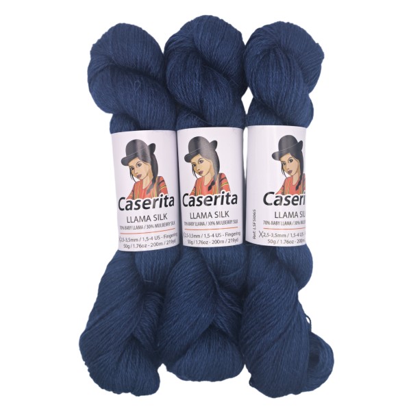 Navy Blue – Baby Llama & Silk – 50 g / 219 yd.