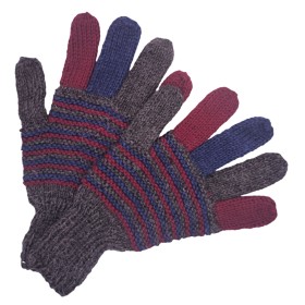 Size M - Colorful Gloves - Hand knitted