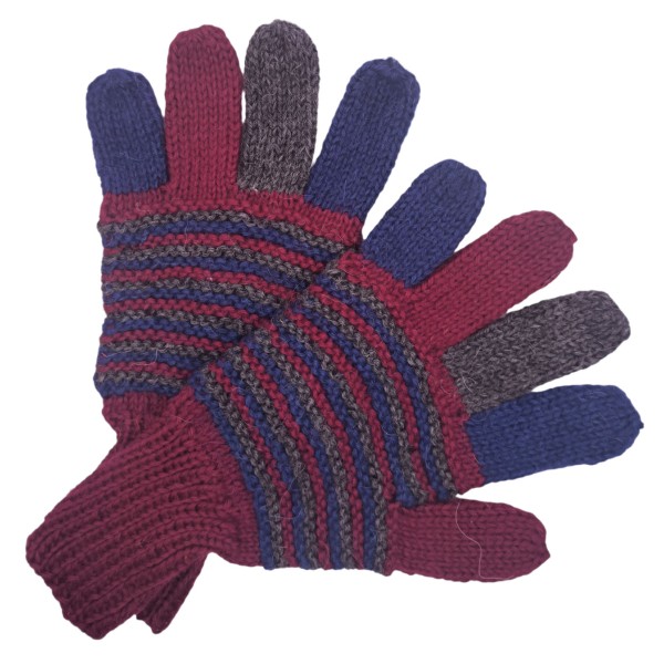 Size M - Colorful Gloves - Hand knitted