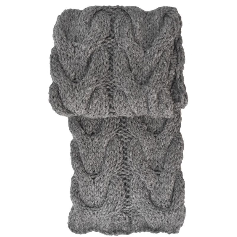 Cable-stitch Scarf- 100% alpaca wool