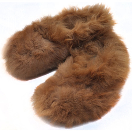 Plush Slippers for Children - Alpaca Fur